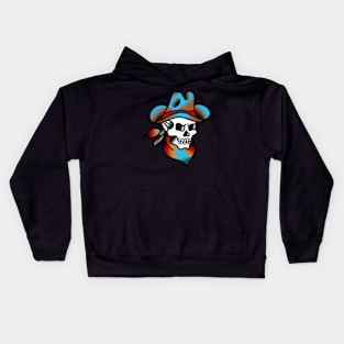 Trippy Cowboy Skull Kids Hoodie